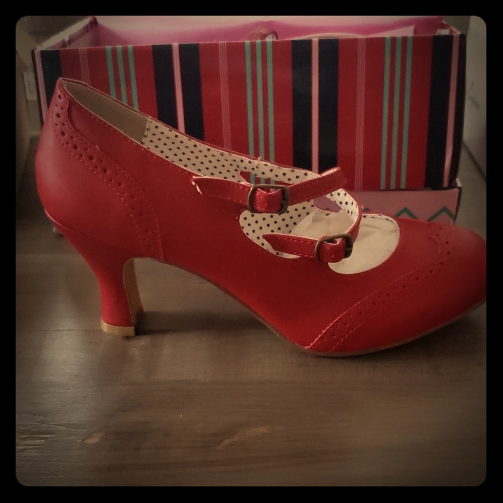 Red Flapper heels 2"